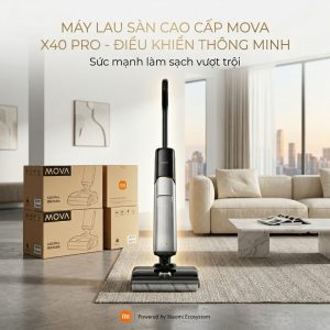 Máy hút bụi lau nhà XIAOMI Dreame Mova X40 Pro lau nước nóng 90°C, giặt & sấy khô giẻ