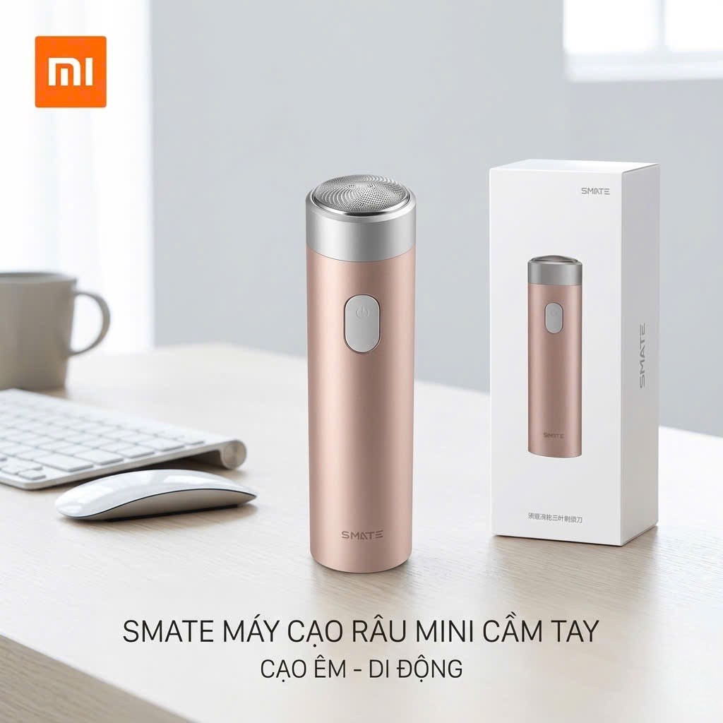 Máy Cạo Râu Xiaomi SMATE - STR03, vỏ nhôm khối, chống nước IPX7 1 Máy Cạo Râu Xiaomi SMATE - STR03, vỏ nhôm khối, chống nước IPX7