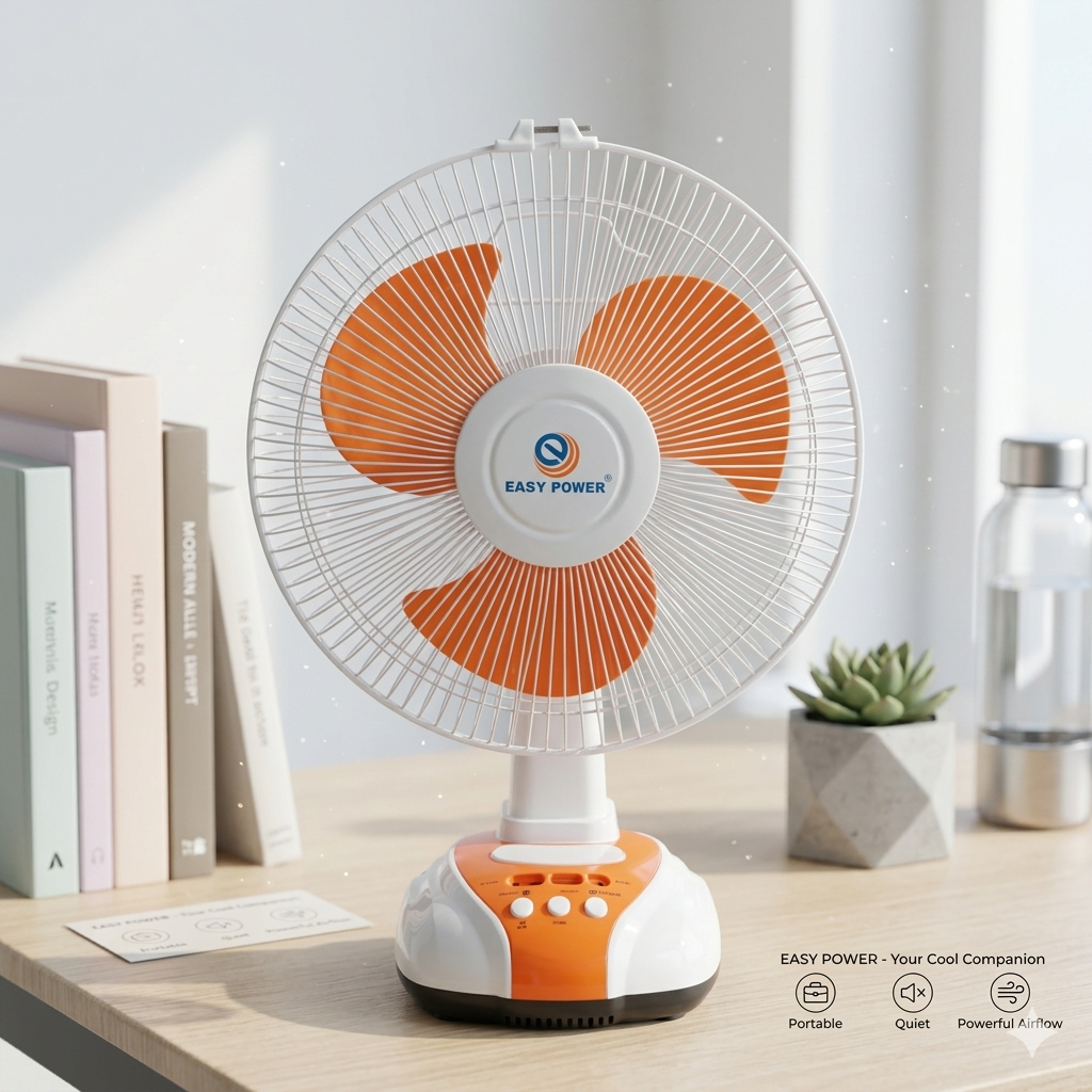 Quạt bàn tích điện, chạy điện 220v EP-2112A 12 inch hãng EASY POWER 1 Quạt bàn tích điện, chạy điện 220v EP-2112A 12 inch hãng EASY POWER