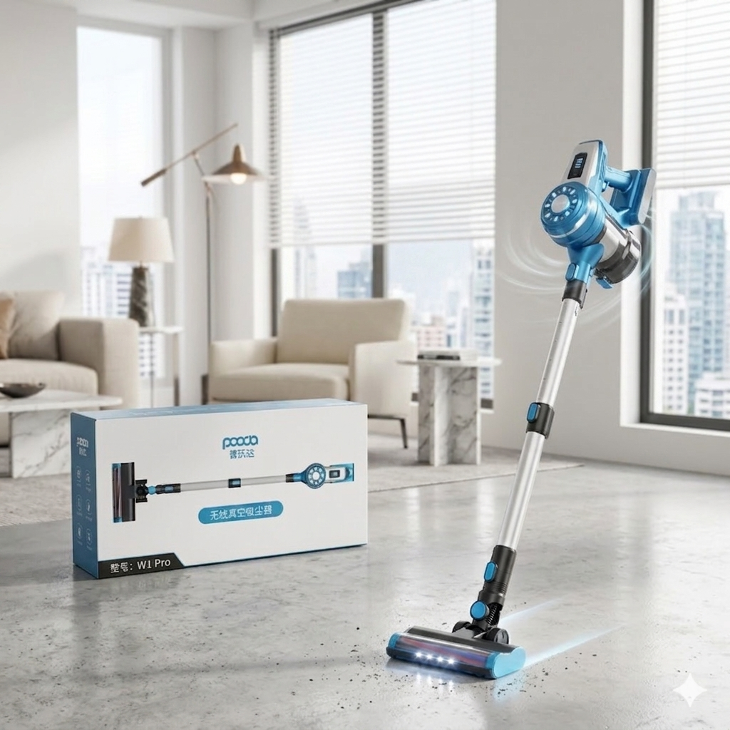 Máy hút bụi không dây POODA W1 Pro, thân nhôm, lõi lọc rửa được 1 Máy hút bụi không dây POODA W1 Pro, thân nhôm, lõi lọc rửa được