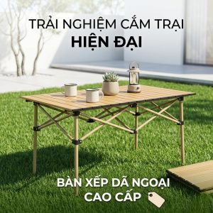 Bàn xếp dã ngoại gập gọn, chất liệu hợp kim, để cắm trại camping…