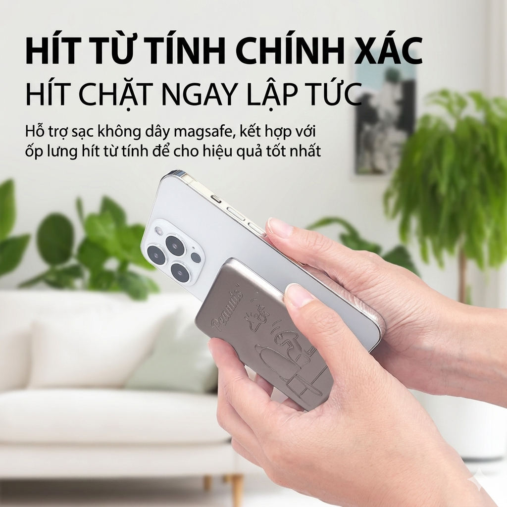Pin dự phòng 10.000mAh sạc không dây Magsage hình dập nổi (ko hộp) 3 Pin dự phòng 10.000mAh sạc không dây Magsage hình dập nổi (ko hộp)