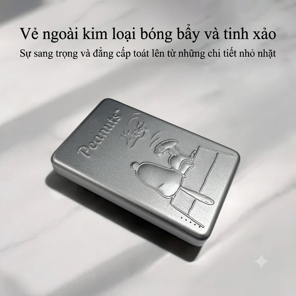 Pin dự phòng 10.000mAh sạc không dây Magsage hình dập nổi (ko hộp) 5 Pin dự phòng 10.000mAh sạc không dây Magsage hình dập nổi (ko hộp)