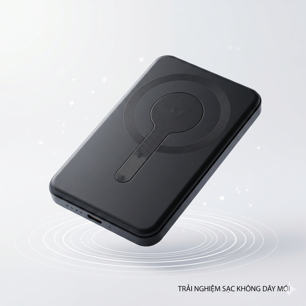 Pin dự phòng siêu mỏng PD20W 5000mAh sạc không dây Magsage (ko hộp) 4 Pin dự phòng siêu mỏng PD20W 5000mAh sạc không dây Magsage (ko hộp)