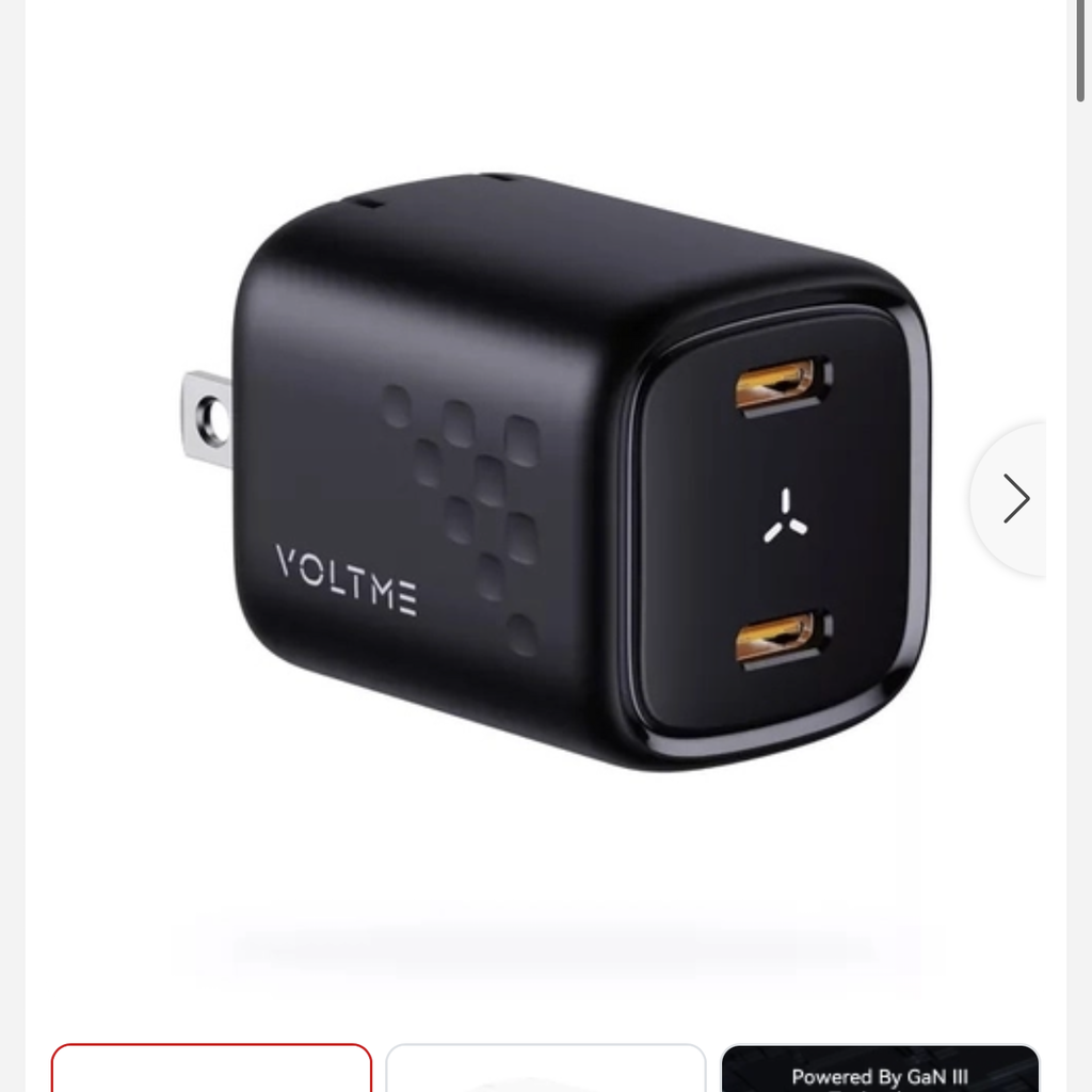 Củ Sạc Nhanh Voltme Revo Duo 30W GaN III | 2 Cổng Type-C Sạc Cùng Lúc 2 Củ Sạc Nhanh Voltme Revo Duo 30W GaN III | 2 Cổng Type-C Sạc Cùng Lúc