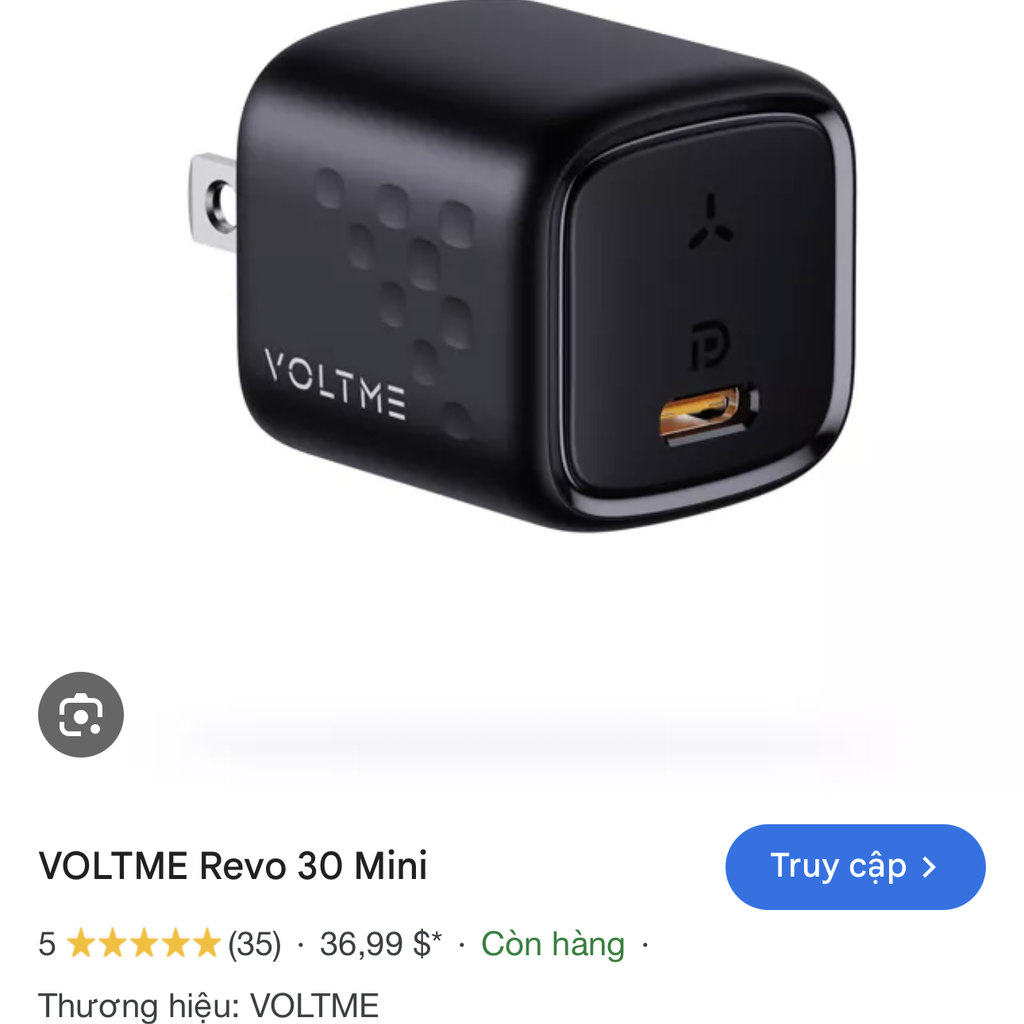 Củ Sạc Nhanh 30W VOLTME Revo 30 Mini, công nghên GaN III siêu nhỏ gọn 2 Củ Sạc Nhanh 30W VOLTME Revo 30 Mini, công nghên GaN III siêu nhỏ gọn
