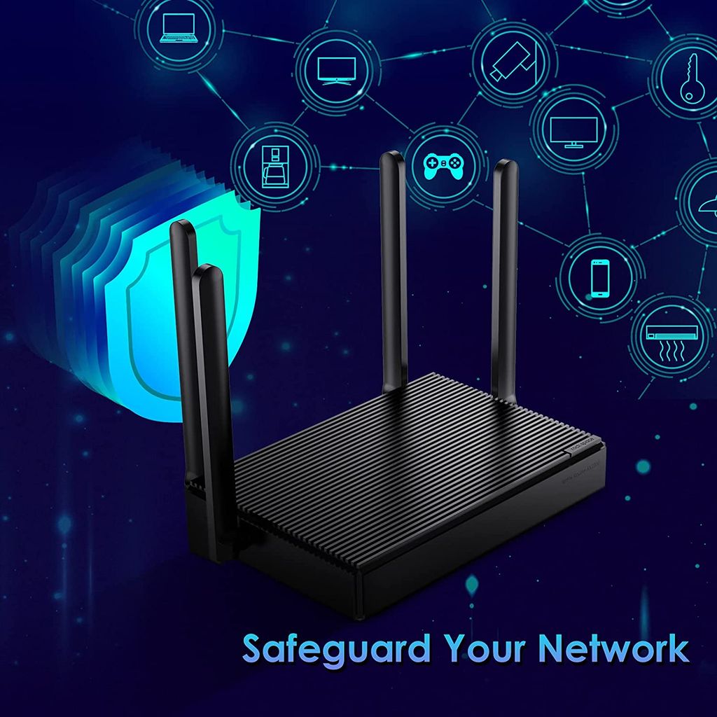 Modem / Router WiFi 6 Rock Space AX1800 Chính Hãng, 4 ăng ten, chuẩn WIFI6 tốc độ cao, phủ sóng rộng 4 Modem / Router WiFi 6 Rock Space AX1800 Chính Hãng, 4 ăng ten, chuẩn WIFI6 tốc độ cao, phủ sóng rộng