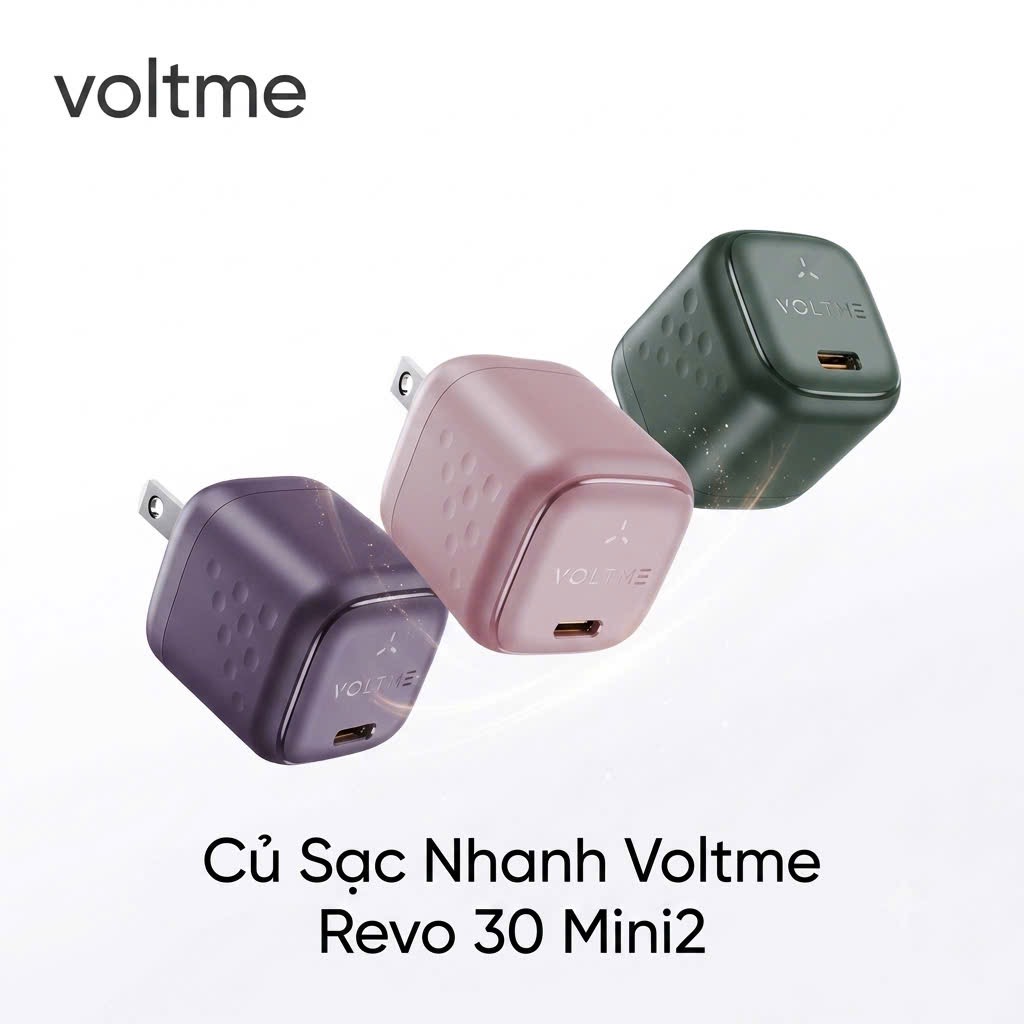 Củ Sạc Nhanh 30W Voltme Revo 30 Mini2, siêu nhỏ 1 Củ Sạc Nhanh 30W Voltme Revo 30 Mini2, siêu nhỏ