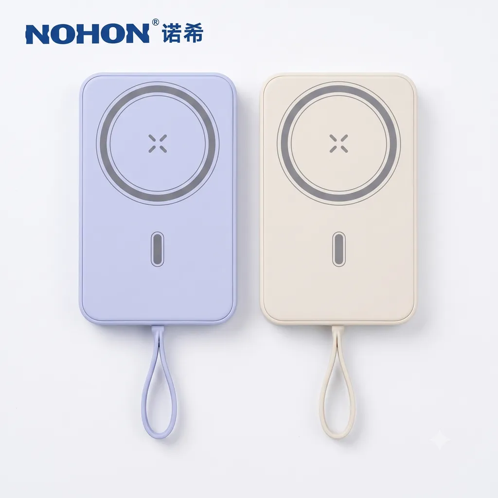 Pin sạc dự phòng MagSafe NOHON 22,5W 10.000mAh tích hợp cáp Type-C sạc nhanh PD 20W-màu ngẫu nhiên 1 Pin sạc dự phòng MagSafe NOHON 22,5W 10.000mAh tích hợp cáp Type-C sạc nhanh PD 20W-màu ngẫu nhiên