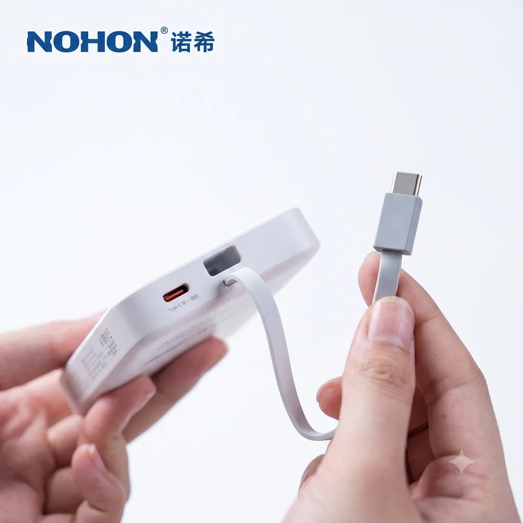 Pin sạc dự phòng MagSafe NOHON 22,5W 10.000mAh tích hợp cáp Type-C sạc nhanh PD 20W-màu ngẫu nhiên 4 Pin sạc dự phòng MagSafe NOHON 22,5W 10.000mAh tích hợp cáp Type-C sạc nhanh PD 20W-màu ngẫu nhiên