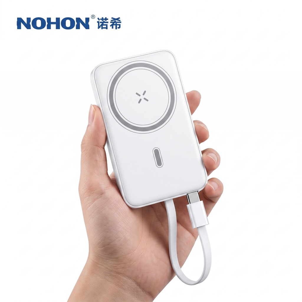 Pin sạc dự phòng MagSafe NOHON 22,5W 10.000mAh tích hợp cáp Type-C sạc nhanh PD 20W-màu ngẫu nhiên 2 Pin sạc dự phòng MagSafe NOHON 22,5W 10.000mAh tích hợp cáp Type-C sạc nhanh PD 20W-màu ngẫu nhiên