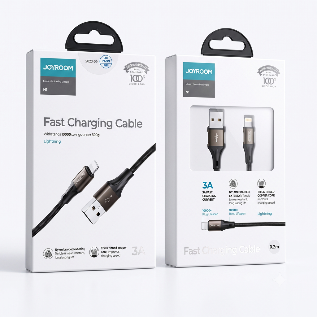 Dây cáp sạc iPhone ngắn 20cm chính hãng JOYROOM N1 SERIES (S-0230N1 - 0.2M) 5 Dây cáp sạc iPhone ngắn 20cm chính hãng JOYROOM N1 SERIES (S-0230N1 - 0.2M)