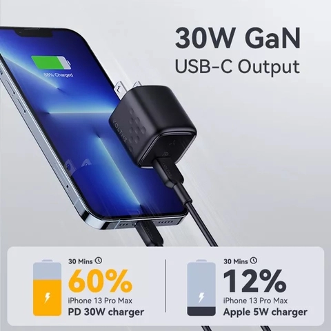 Củ sạc nhanh 30W VOLTME REVO 30, công nghệ GaN siêu nhỏ, chân dẹt 4 Củ sạc nhanh 30W VOLTME REVO 30, công nghệ GaN siêu nhỏ, chân dẹt