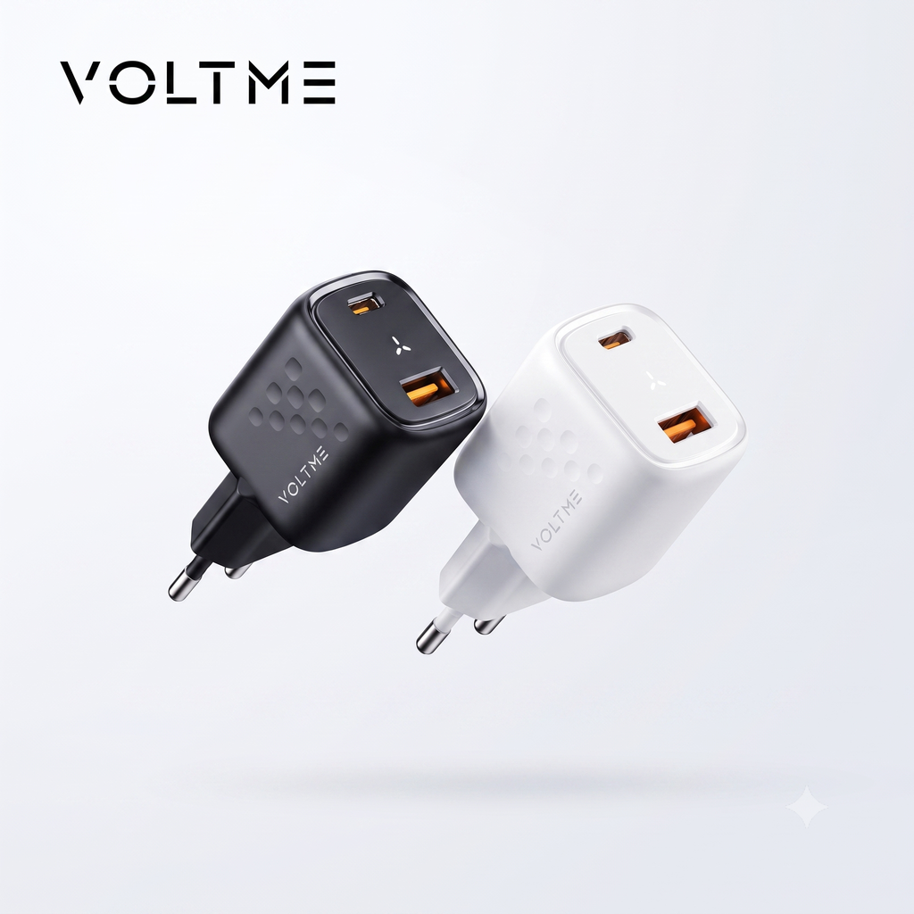 Củ sạc nhanh 30W VOLTME , 2 cổng (C+A) Revo 30 Duo (30W Dual-Port GaN Tech) (chân tròn) 1 Củ sạc nhanh 30W VOLTME , 2 cổng (C+A) Revo 30 Duo (30W Dual-Port GaN Tech) (chân tròn)