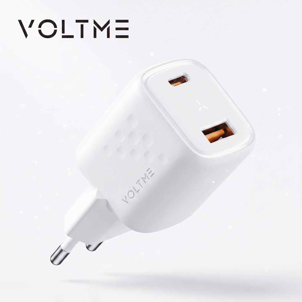 Củ sạc nhanh 30W VOLTME , 2 cổng (C+A) Revo 30 Duo (30W Dual-Port GaN Tech) (chân tròn) 3 Củ sạc nhanh 30W VOLTME , 2 cổng (C+A) Revo 30 Duo (30W Dual-Port GaN Tech) (chân tròn)