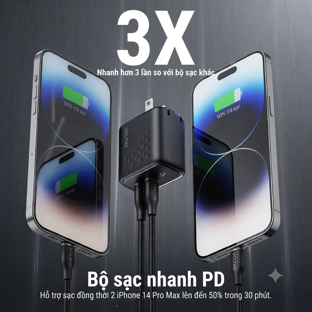 Củ sạc nhanh 35W VOLTME Revo 35 Duo (C+C) GaN – 2 Cổng USB-C | Sạc Nhanh PD 3.0 6 Củ sạc nhanh 35W VOLTME Revo 35 Duo (C+C) GaN – 2 Cổng USB-C | Sạc Nhanh PD 3.0