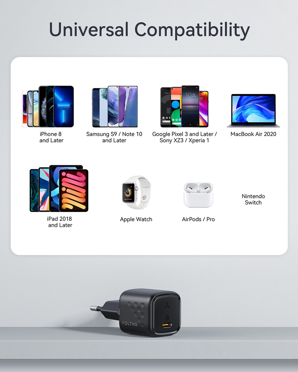 Combo 2 củ sạc nhanh 30W (chân tròn) VOLTME REVO 30 GAN CHARGER (30W) - V1186 3 Combo 2 củ sạc nhanh 30W (chân tròn) VOLTME REVO 30 GAN CHARGER (30W) - V1186