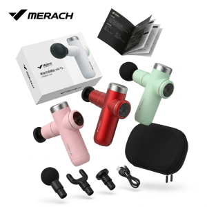 Máy massage cầm tay Merach MR-T1, 4 đầu đấm ( kèm hộp đựng ) - dính tay