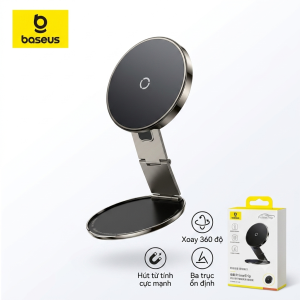 Giá Đỡ Điện Thoại Từ Tính Để Bàn Baseus PrimeTrip VX1 - Gập 3 Trục, Xoay 360°