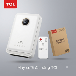 Máy sưởi đa năng TCL treo tường / để bàn, có sấy khăn dùng cho phòng tắm, phòng ngủ