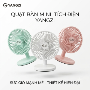 Quạt bàn tích điện YANGZI JXI6 , quạt sạc pin , nguồn 5V dùng được với Pin dự phòng