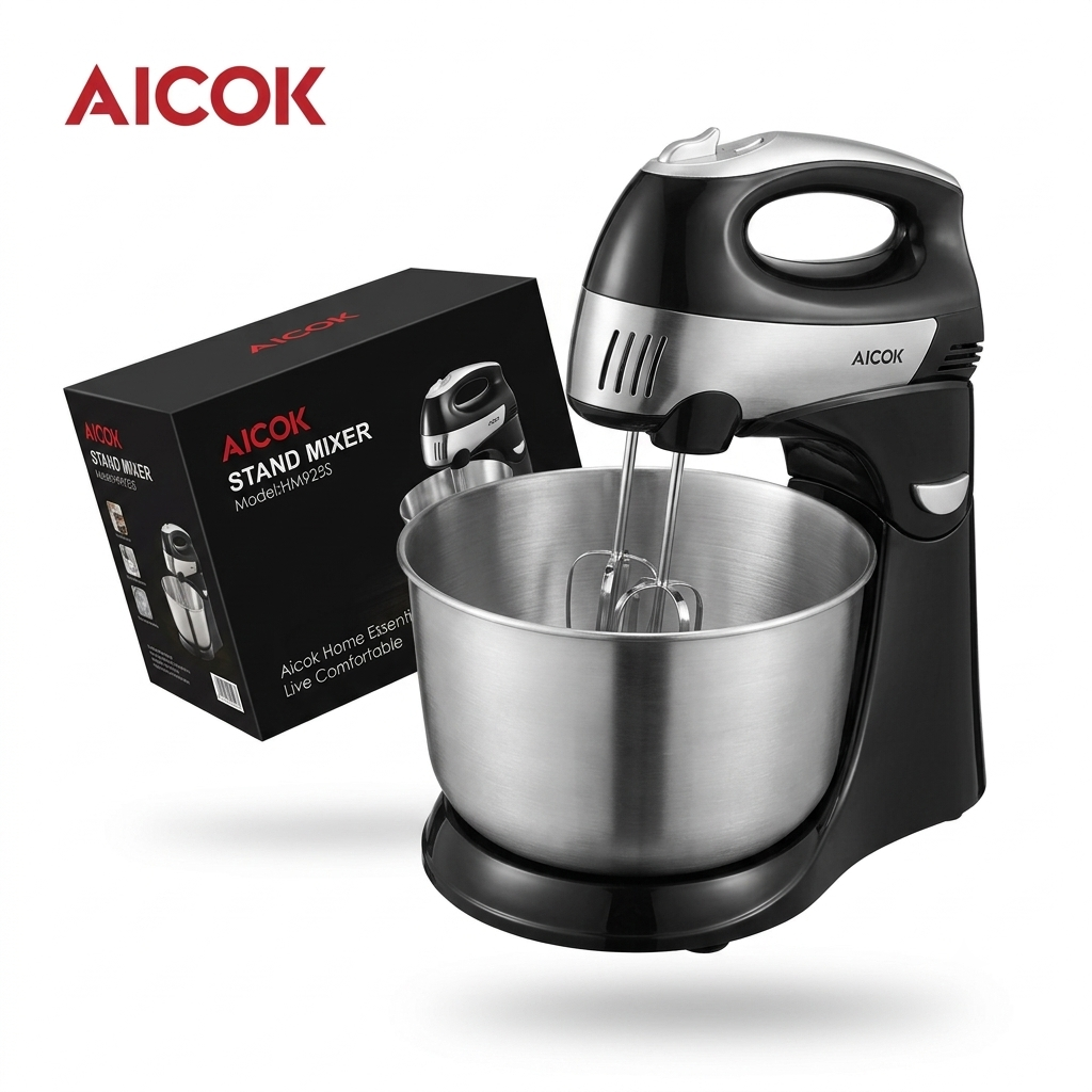 Máy trộn / nhào bột , đánh trứng 2 trong 1 hãng AICOK ( thương hiệu UK ) 1 Máy trộn / nhào bột , đánh trứng 2 trong 1 hãng AICOK ( thương hiệu UK )