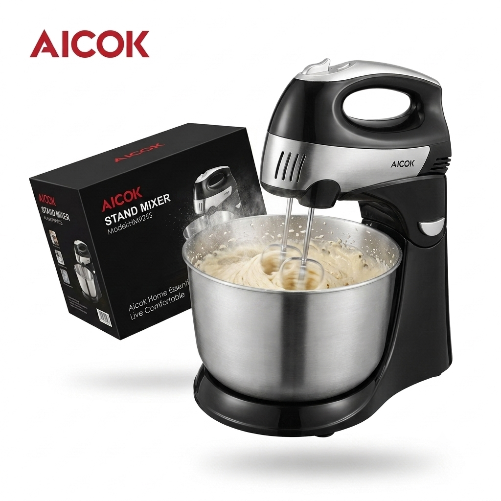 Máy trộn / nhào bột , đánh trứng 2 trong 1 hãng AICOK ( thương hiệu UK ) 2 Máy trộn / nhào bột , đánh trứng 2 trong 1 hãng AICOK ( thương hiệu UK )
