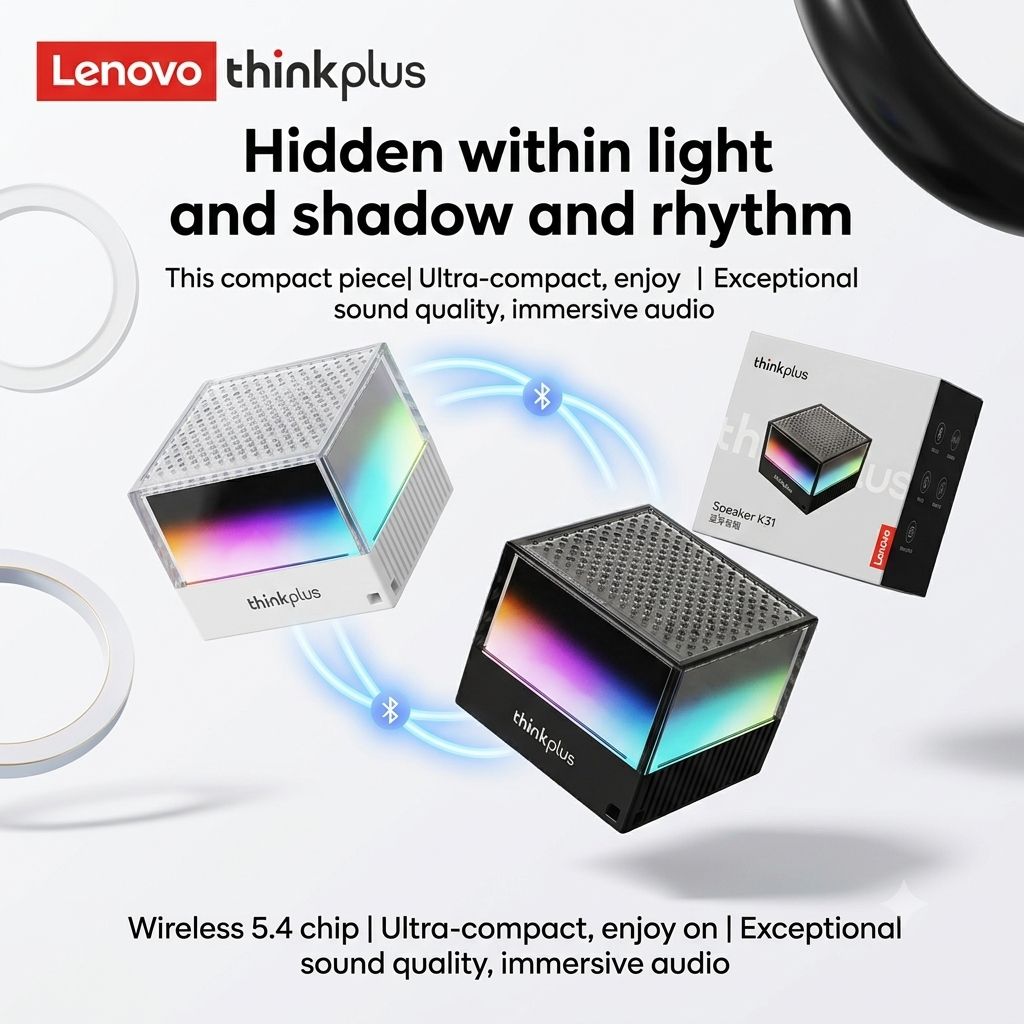 Loa Bluetooth LENOVO Thinkplus K31, kết nối TWS 2 loa 5W, đèn hiệu ứng RBG 1 Loa Bluetooth LENOVO Thinkplus K31, kết nối TWS 2 loa 5W, đèn hiệu ứng RBG