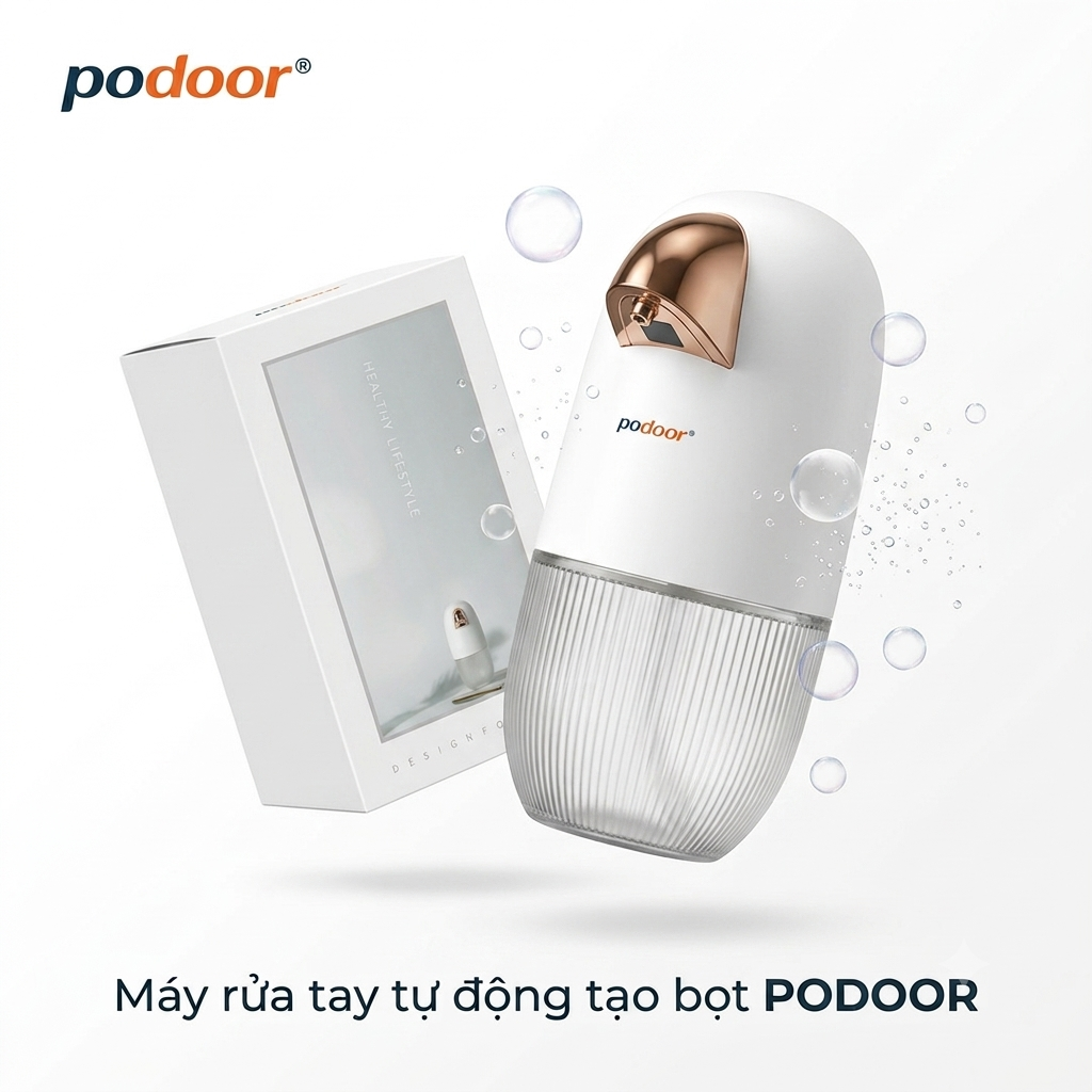 Máy rửa tay tự động tạo bọt PODOOR 1 Máy rửa tay tự động tạo bọt PODOOR