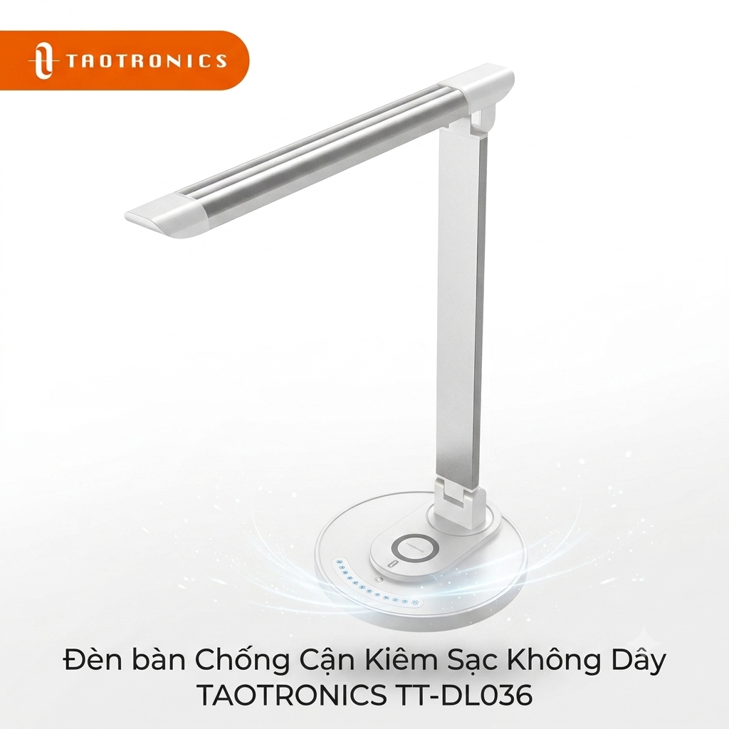 Đèn bàn Chống Cận Kiêm Sạc Không Dây TAOTRONICS TT-DL036 , đèn đọc sách, đèn học 1 Đèn bàn Chống Cận Kiêm Sạc Không Dây TAOTRONICS TT-DL036 , đèn đọc sách, đèn học