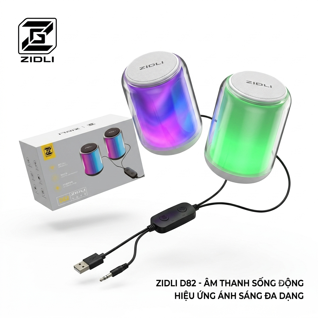 Cặp Loa Bluetooth Zidli D82 – Âm Thanh Đỉnh Cao, Ánh Sáng Rực Rỡ 2 Cặp Loa Bluetooth Zidli D82 – Âm Thanh Đỉnh Cao, Ánh Sáng Rực Rỡ