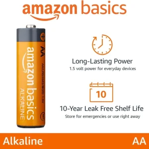 Vỉ 12 viên Pin tiểu AA Alkaline Amazon Basics ( Mỹ )