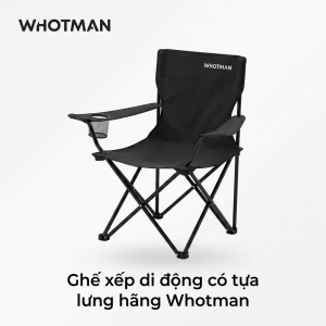 Ghế xếp di động hãng Whotman có tựa tay, ngồi trà đá, câu cá, camping ( Amazon Mỹ )