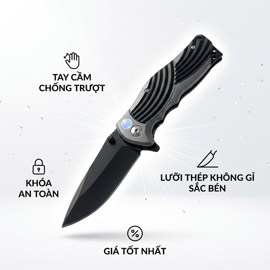 Dao gấp sinh tồn, cắm trại đa năng SOG, phụ kiện camping (không hộp) 2 Dao gấp sinh tồn, cắm trại đa năng SOG, phụ kiện camping (không hộp)