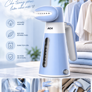 Bàn Ủi Hơi Nước Cầm Tay ACA Siêu Nhẹ Nhỏ Gọn Công Suất 600W