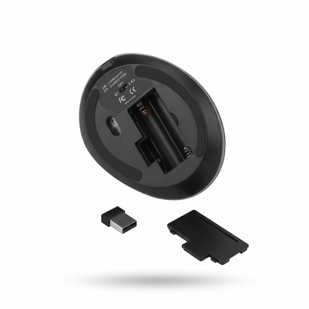Chuột Bluetooth công thái học RICHTECH - MX101 , chuột yên lặng, 3200 DPI, led RGD 10 Chuột Bluetooth công thái học RICHTECH - MX101 , chuột yên lặng, 3200 DPI, led RGD