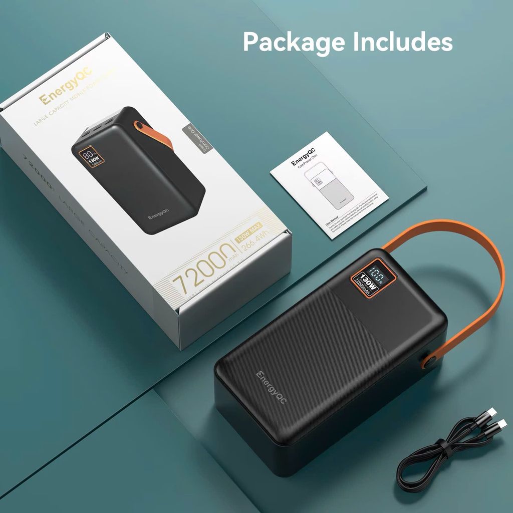 Pin dự phòng khủng long 72.000mAh hãng EnergyQC sạc nhanh 130W 4 Pin dự phòng khủng long 72.000mAh hãng EnergyQC sạc nhanh 130W