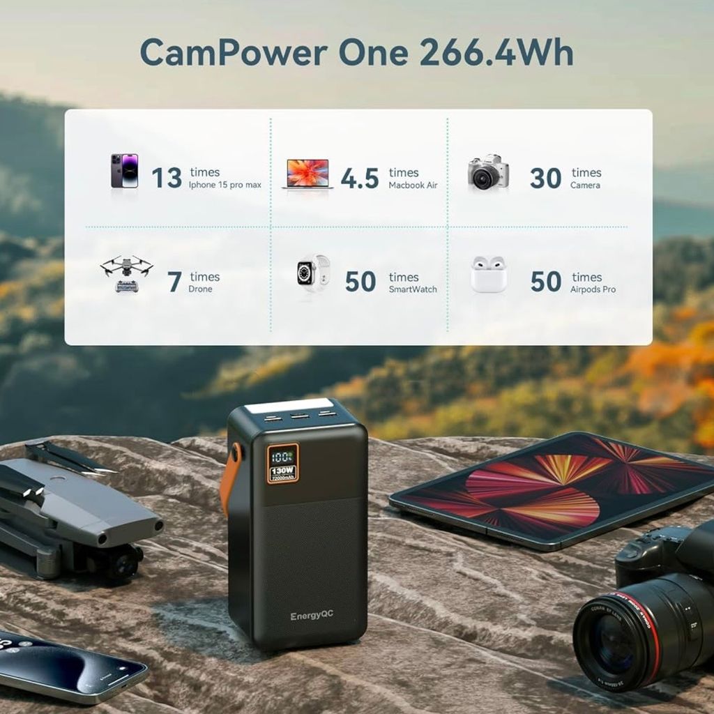 Pin dự phòng khủng long 72.000mAh hãng EnergyQC sạc nhanh 130W 11 Pin dự phòng khủng long 72.000mAh hãng EnergyQC sạc nhanh 130W