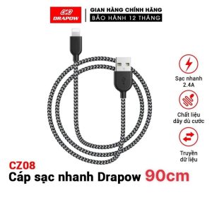 Cáp sạc dây dù iPhone - DRAPOW CZ08 siêu bền chống đứt