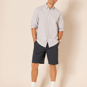 Áo sơ mi Nam Amazon Essentials màu ghi -Size L Mỹ ( XL việt nam) B07752L43G