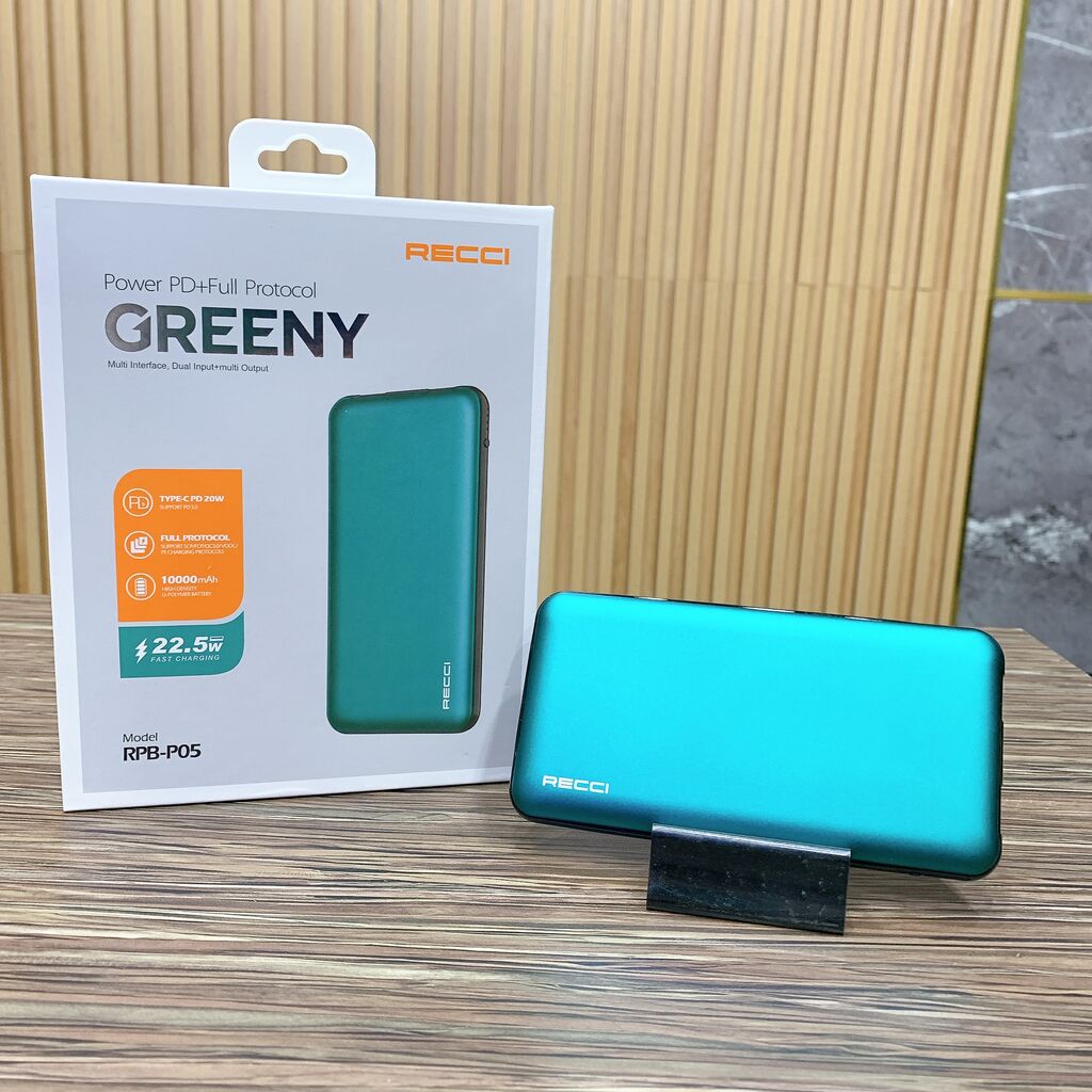 Pin dự phòng Recci Greeny RPB-P05 10.000mAh 22.5W PD20W 3 Pin dự phòng Recci Greeny RPB-P05 10.000mAh 22.5W PD20W