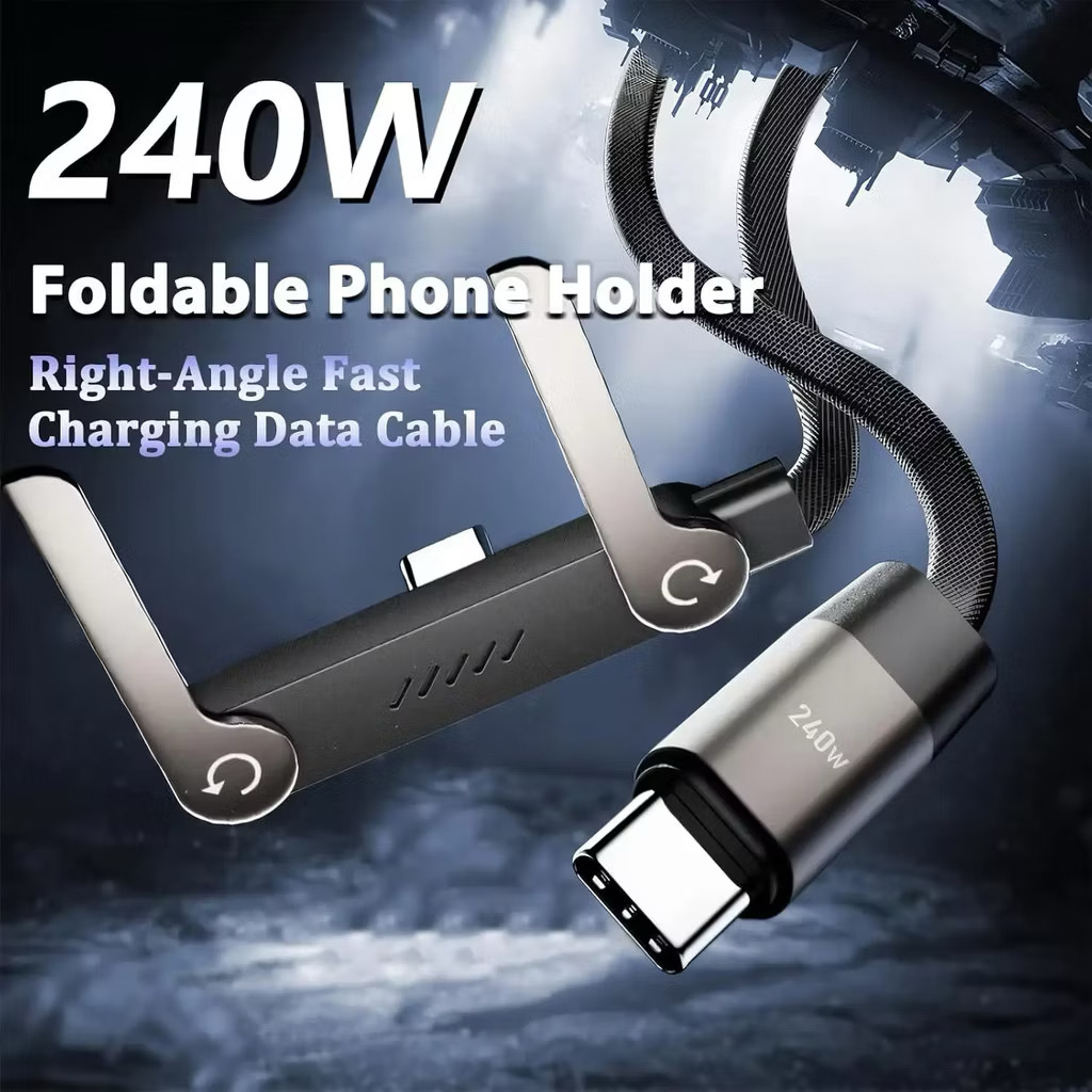 Cáp Sạc Nhanh C to C 240W dây dù, Kiêm Giá Đỡ Điện Thoại Gấp Gọn, công suất 60W ( hàng Amazon ) 11 Cáp Sạc Nhanh C to C 240W dây dù, Kiêm Giá Đỡ Điện Thoại Gấp Gọn, công suất 60W ( hàng Amazon )