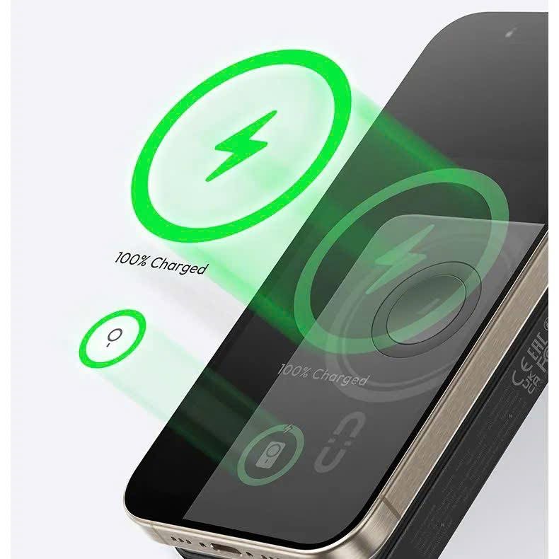 Sạc Dự Phòng MagSafe ROMOSS 10.000mAh 30W - Sạc đồng hồ + airpod, kèm dây C-L (NoBox - Màu Xanh) 16 Sạc Dự Phòng MagSafe ROMOSS 10.000mAh 30W - Sạc đồng hồ + airpod, kèm dây C-L (NoBox - Màu Xanh)