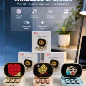 Loa Bluetooth Pixel Art MUCW - Nghe nhạc, Pixel LED, decor cực chất - GIAO RANDOM