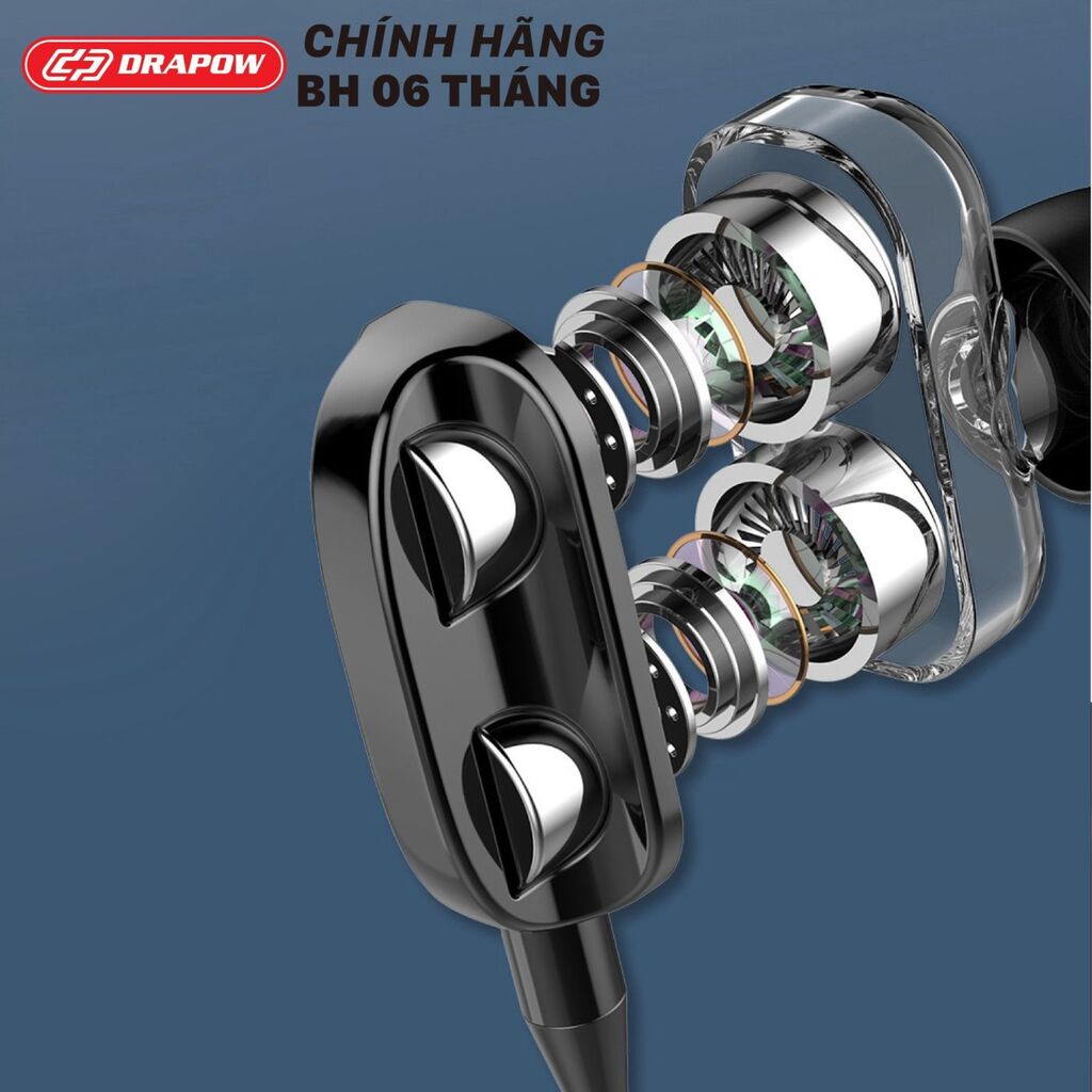 Tai nghe dây 3.5mm hãng Drapow M20 - có Mic & phím chỉnh volume 3 Tai nghe dây 3.5mm hãng Drapow M20 - có Mic & phím chỉnh volume