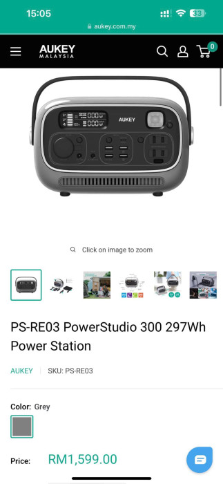 Trạm sạc 82.500mAh hãng Aukey PS-RE03 P ( Đức) Power Studio 300 3 Trạm sạc 82.500mAh hãng Aukey PS-RE03 P ( Đức) Power Studio 300