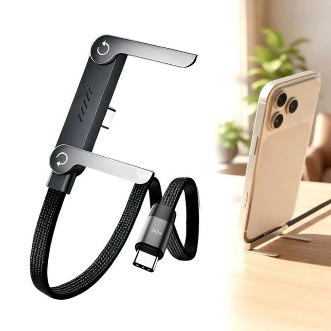 Cáp Sạc Nhanh C to C 240W dây dù, Kiêm Giá Đỡ Điện Thoại Gấp Gọn, công suất 60W ( hàng Amazon ) 16 Cáp Sạc Nhanh C to C 240W dây dù, Kiêm Giá Đỡ Điện Thoại Gấp Gọn, công suất 60W ( hàng Amazon )