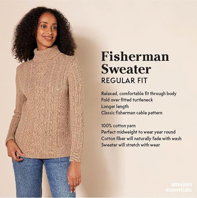 Áo len Nữ cổ lọ Amazon Essentials - size XS MỸ ( size M Việt Nam ) B07QF6B1KG 1 Áo len Nữ cổ lọ Amazon Essentials - size XS MỸ ( size M Việt Nam ) B07QF6B1KG