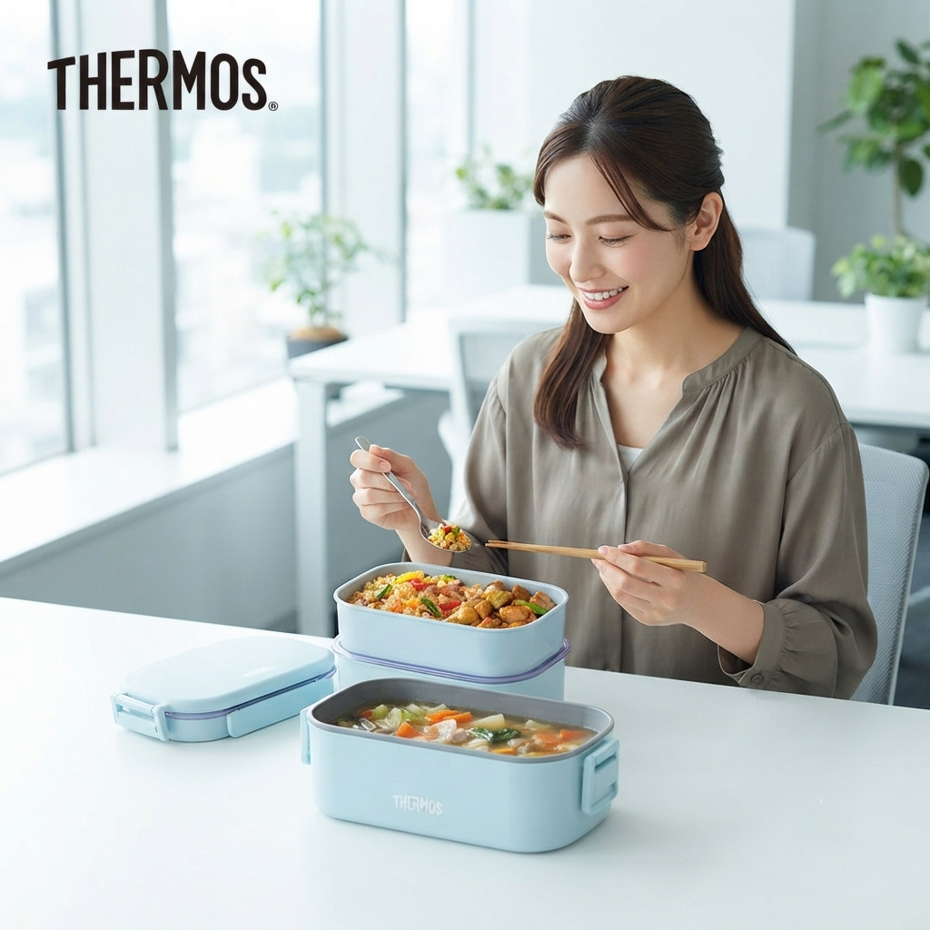 Hộp Cơm Giữ Nhiệt 2 Tầng THERMOS 1.1L Inox 304 Cao Cấp 3 Hộp Cơm Giữ Nhiệt 2 Tầng THERMOS 1.1L Inox 304 Cao Cấp