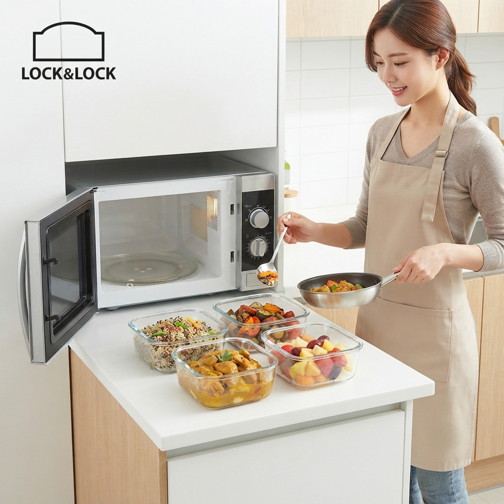 Bộ 4 Bát Thủy Tinh Borosilicate LOCK&LOCK Siêu Chịu Nhiệt Cao Cấp 2 Bộ 4 Bát Thủy Tinh Borosilicate LOCK&LOCK Siêu Chịu Nhiệt Cao Cấp